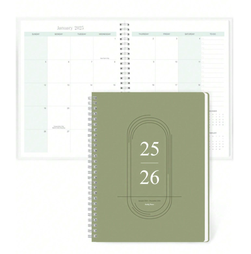 Trees 2025-2026 Planner Weekly And Monthly Notebook